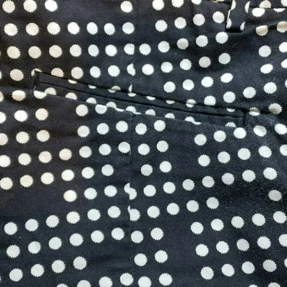 Gap Slim Cropped stretch 6 black/white polka dot‎ pants - Picture 6 of 6